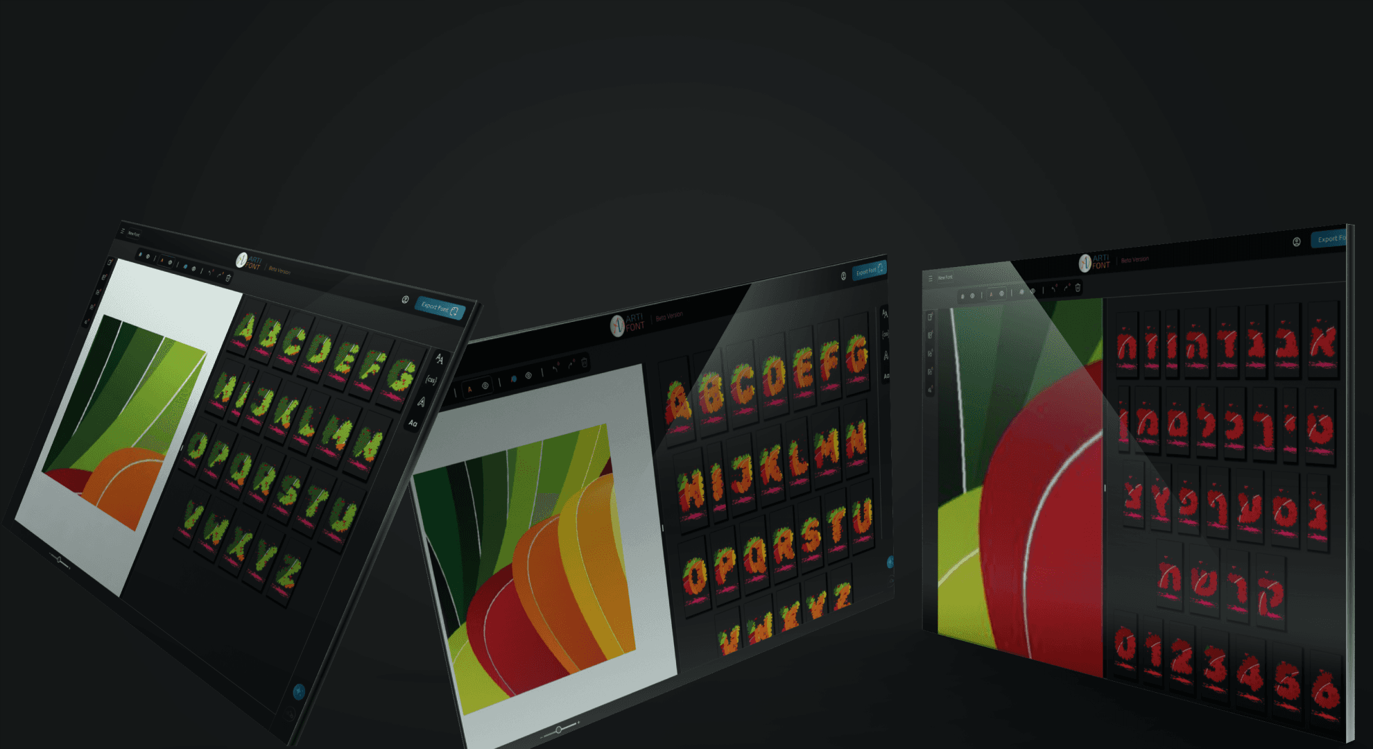 פיתוח אפליקציה לעריכת פונט